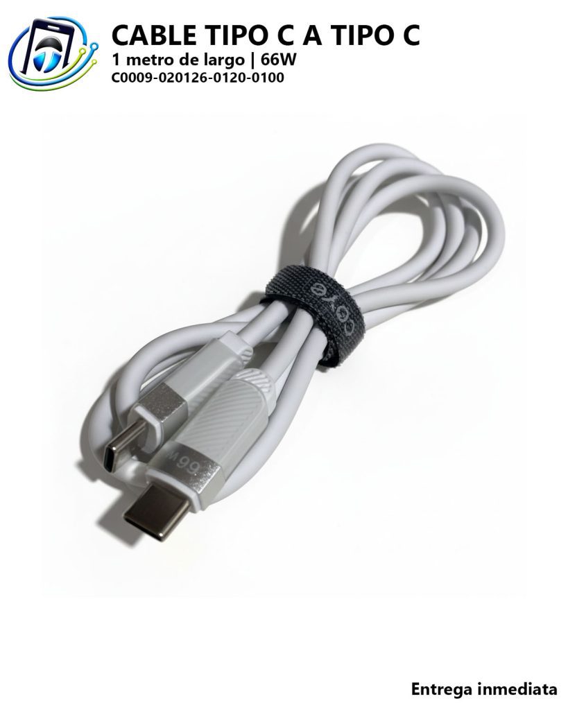 Cable de Datos y Carga de Tipo C a Tipo C