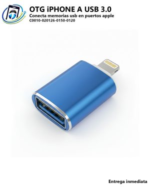Adaptador OTG (On-The-Go) de Lightning (iPhone) a USB 3.0