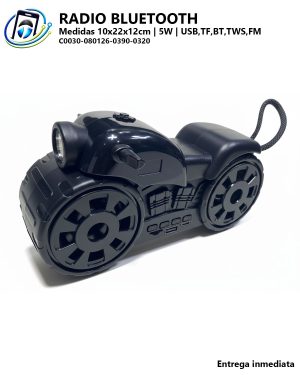 Radio Reproductor Bluetooth | Diseño Moto con Linterna | X-723