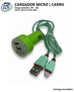 Kit de Cargador para Automóvil con Cable Micro USB