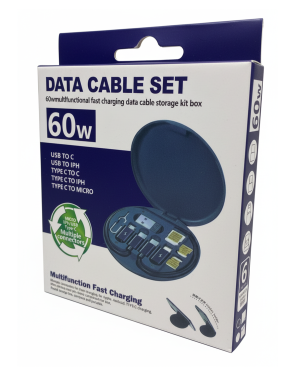 Kit de Cables Multifuncional de 60 Watts | Set de Cables de Carga Rápida