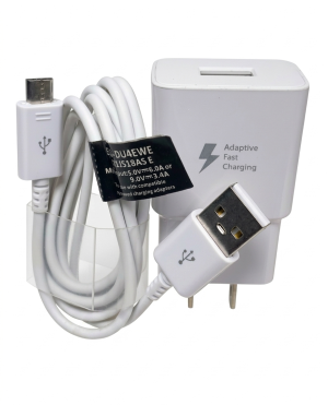 Cargador de Pared y Cable Micro USB (V8) | Carga Rápida