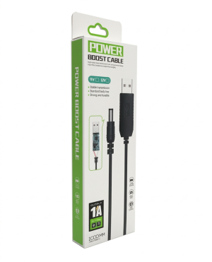 Cable Elevador de Voltaje (Power Boost Cable) | 5V a 9V-12V | USB a 5.5x2.1mm