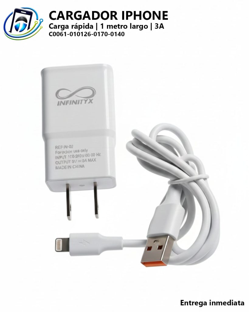 Cargador Lightning o iPhone 3A