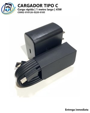 Cargador Carga Rápida | Tipo C a Tipo C | 45W