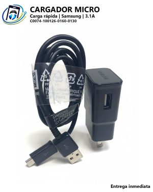 Cargador de Pared Samsung de Carga Rápida con Conexión Micro USB (V8) | 3.1A
