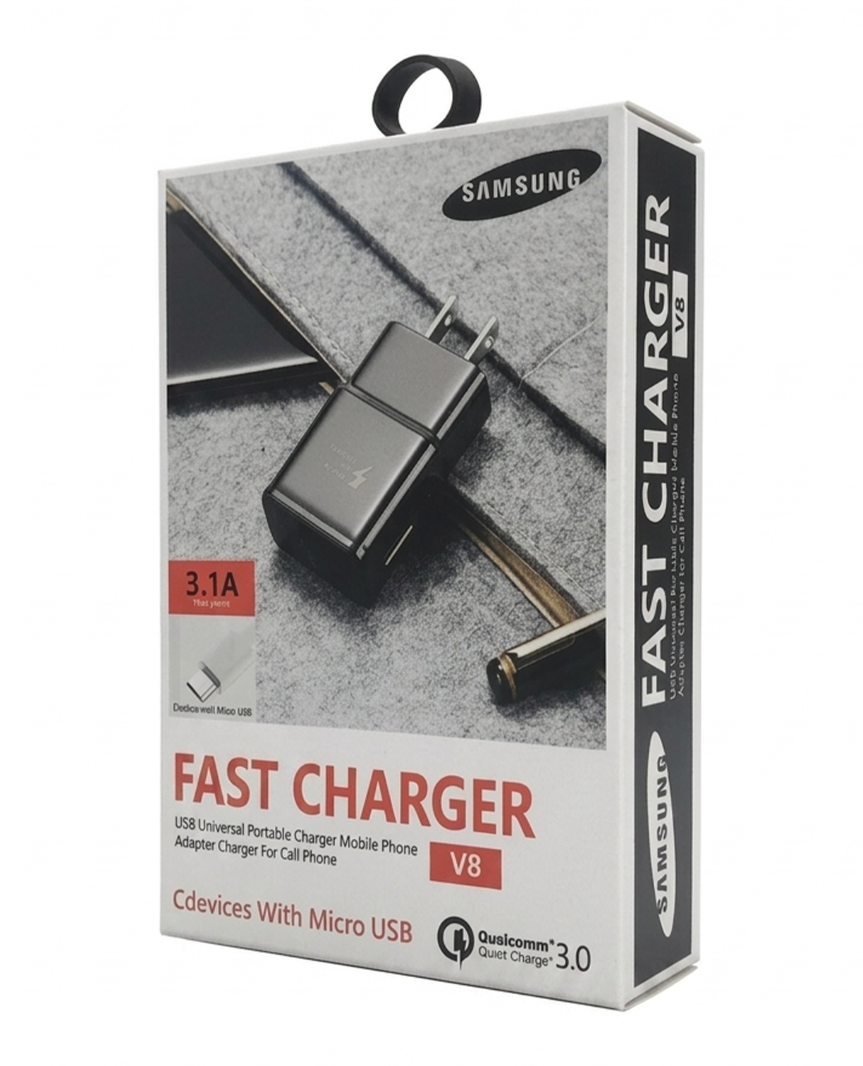 Cargador de Pared Samsung de Carga Rápida con Conexión Micro USB (V8) | 3.1A - Imagen 2
