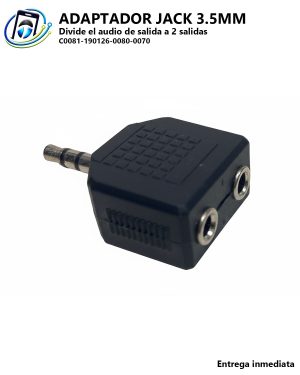 Adaptador Divisor de Audio de 3.5 mm