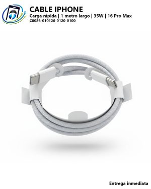 Cable de Carga Tipo C a Tipo C para iPhone | 1 Metro 35 Watts