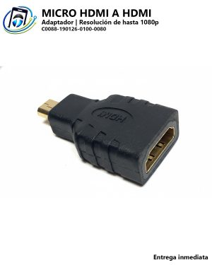 Adaptador de Micro HDMI (macho) a HDMI Estándar (hembra)