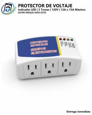 Protector de Voltaje para Equipos Electrónicos | 3 Tomas