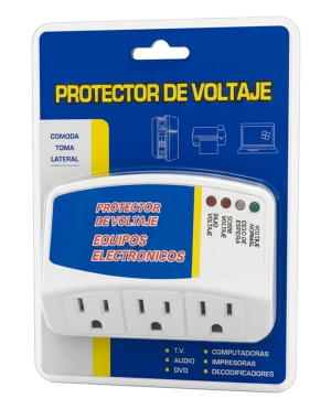 Protector de Voltaje para Equipos Electrónicos | 3 Tomas