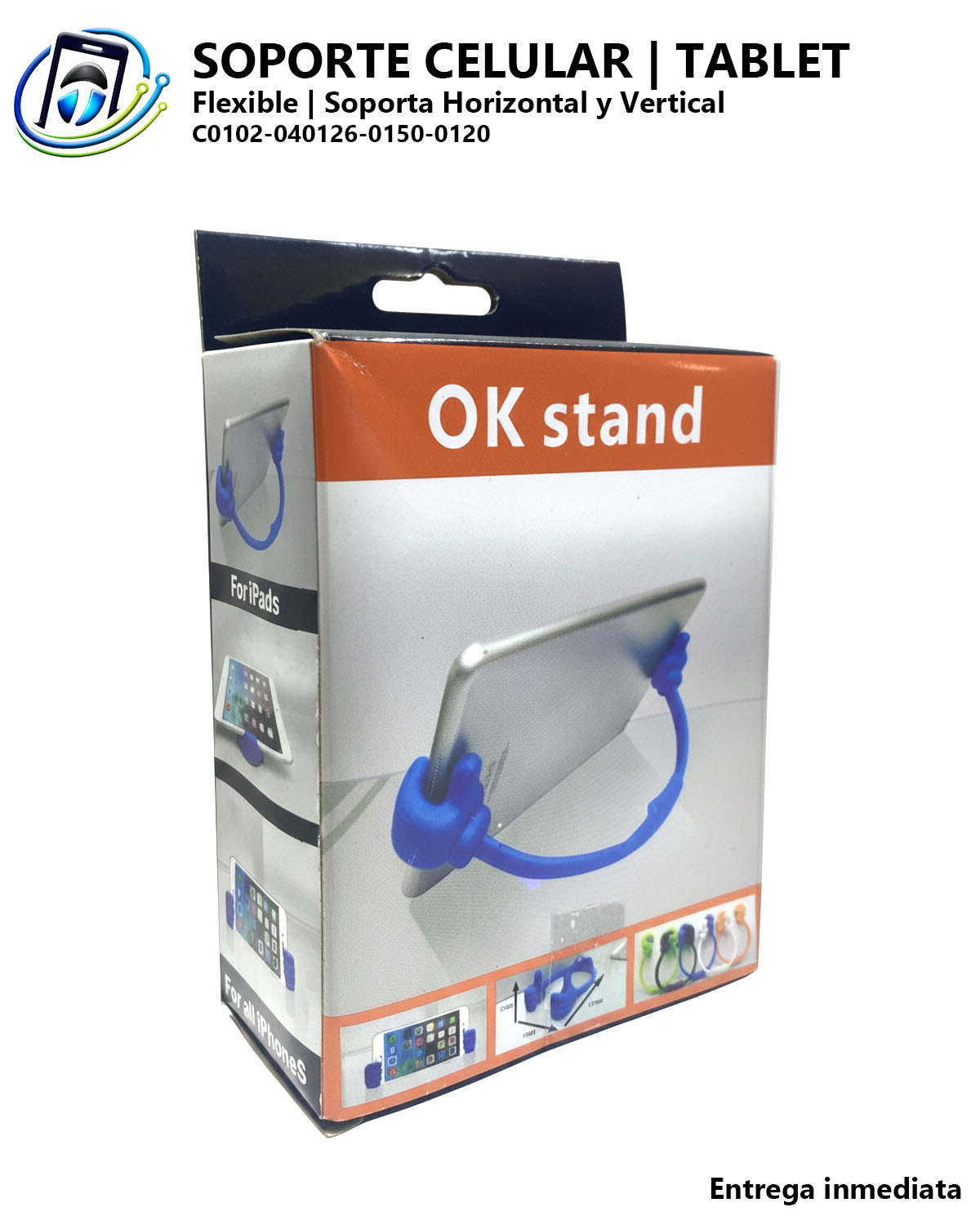 Soporte Universal para Tablet y Celular | Se puede Colocar Horizontal o Verticalmente - Imagen 4