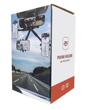 Soporte de Celular para Carro | Espejo Retrovisor | Gira 360 grados