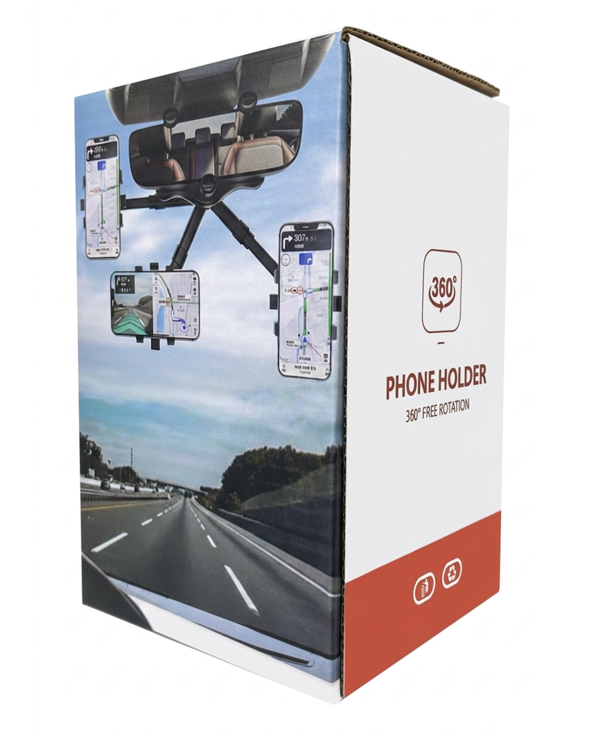 Soporte para Celular | Se coloca en el Retrovisor del automóvil | Gira 360 grados - Imagen 2