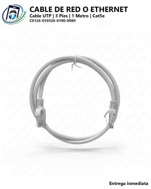 Cable Red o Cable Ethernet Cat5e | 3 Pies o 1 Metro | Patch Cord