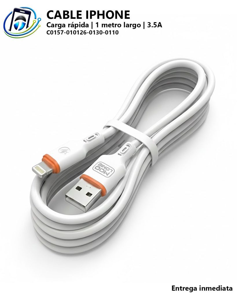 Cable Carga Rápida iPhone/Lightning | 3.5A