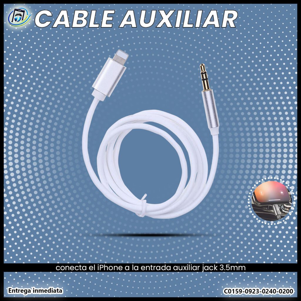 Cable Auxiliar iPhone Punta Jack 3.5mm
