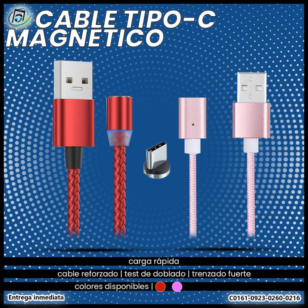 Cable Magnético Carga Rápida Tipo-C