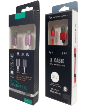 Cable de Carga Magnético Metálico "X-Cable" | Tipo C