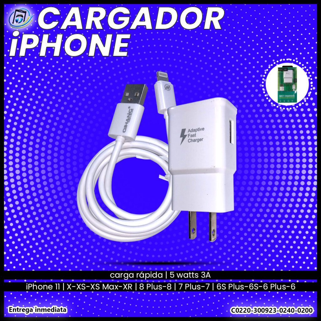 Cargador QIHANG Carga Rápida iPhone/Lightning