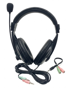 Audífono con Micrófono y Control de Volumen para PC