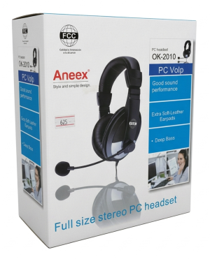 Audífono con Micrófono y Control de Volumen para PC