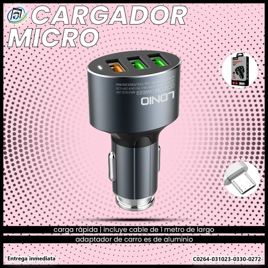Cargador LDNIO Carga Rápida Micro o V8