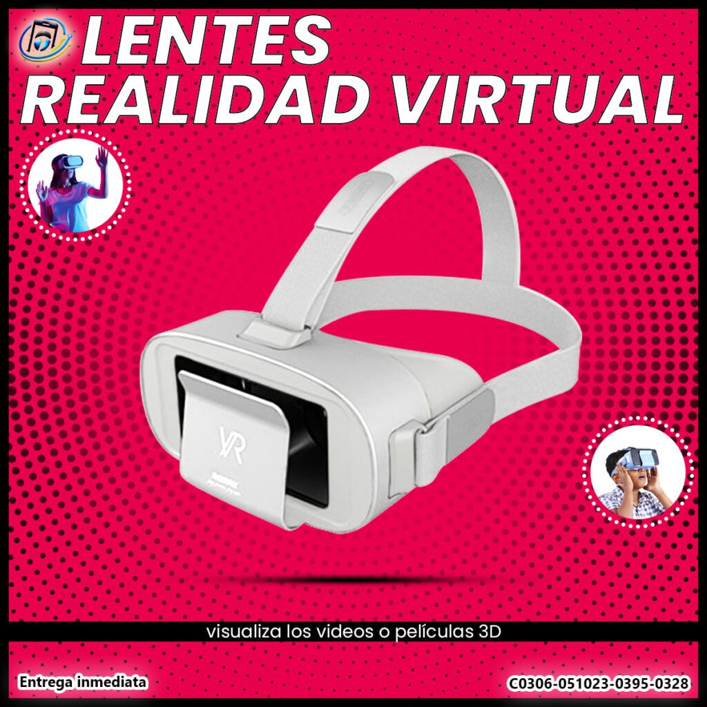 dos Cliente brillante Lentes de Realidad Virtual para ver videos o peliculas en 3D -  Multiservicios ARETEC