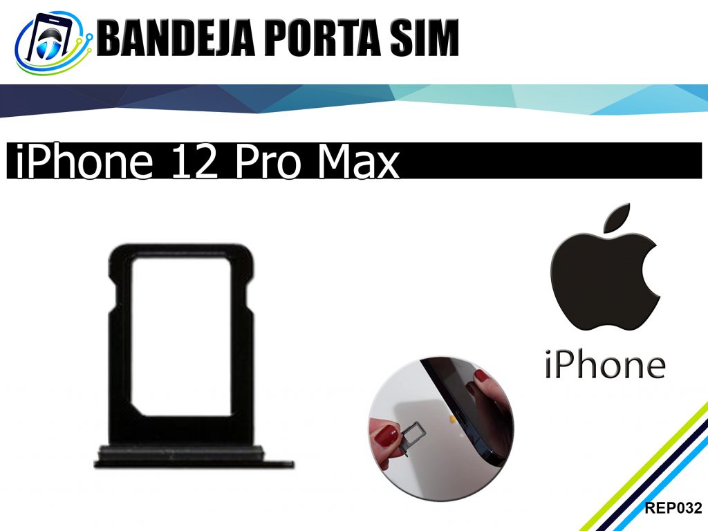 Bandeja Porta Sim iPhone 12 Pro Max y iPhone 12 Pro y iPhone 13