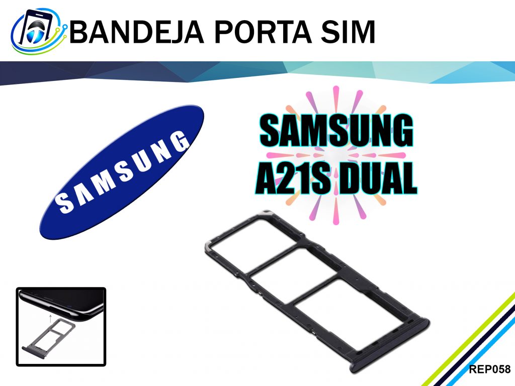 Bandeja Porta Sim Samsung A21S Dual