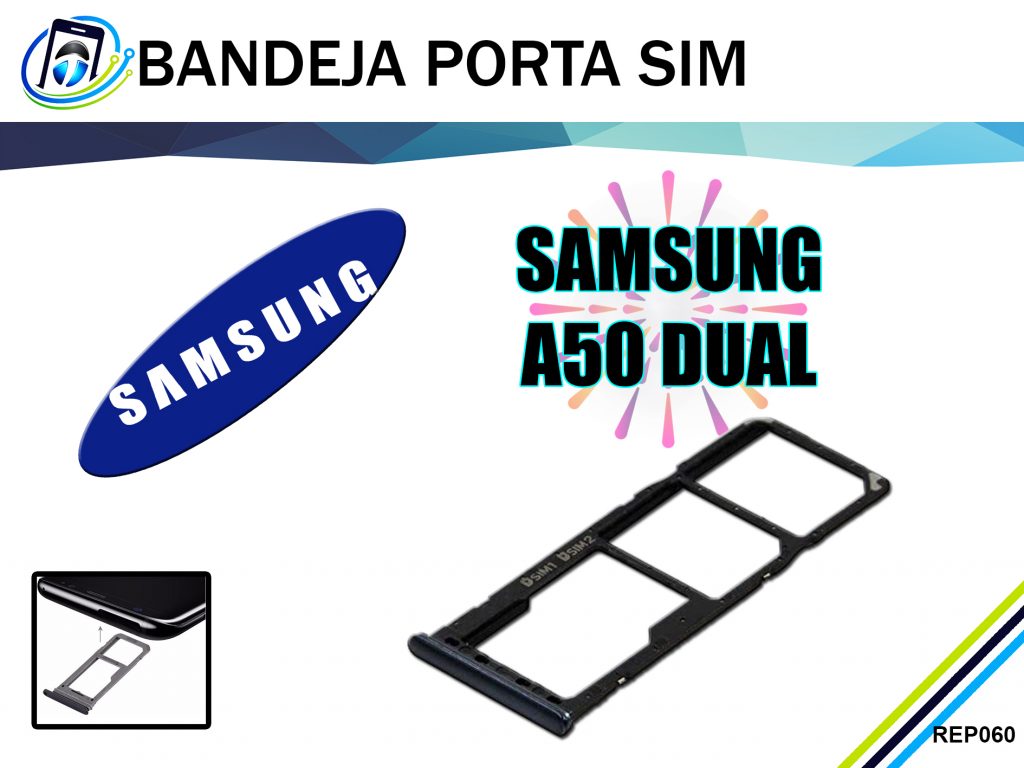 Bandeja Porta Sim Samsung A50 Dual