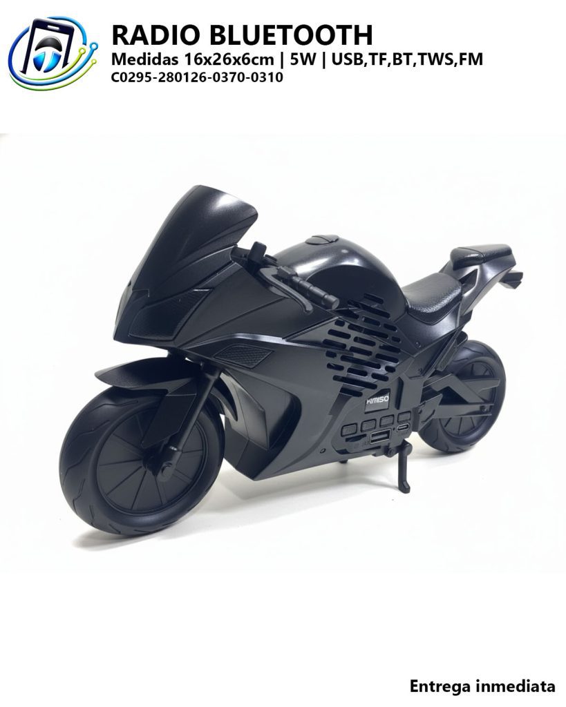 Radio Reproductor Bluetooth | Diseño de Moto | KMS-281