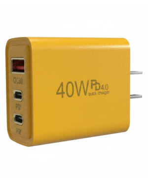 Base de Carga Rápida | 2 Puertos Tipo C + 1 USB | 40 Watts