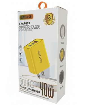 Base de Carga Rápida | 2 Puertos Tipo C + 1 USB | 40 Watts