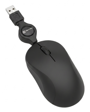 Mouse con Cable USB Retractil "KlipXtreme"