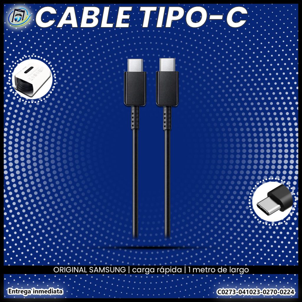 Cable Carga Rápida Tipo C a Tipo C Original Samsung