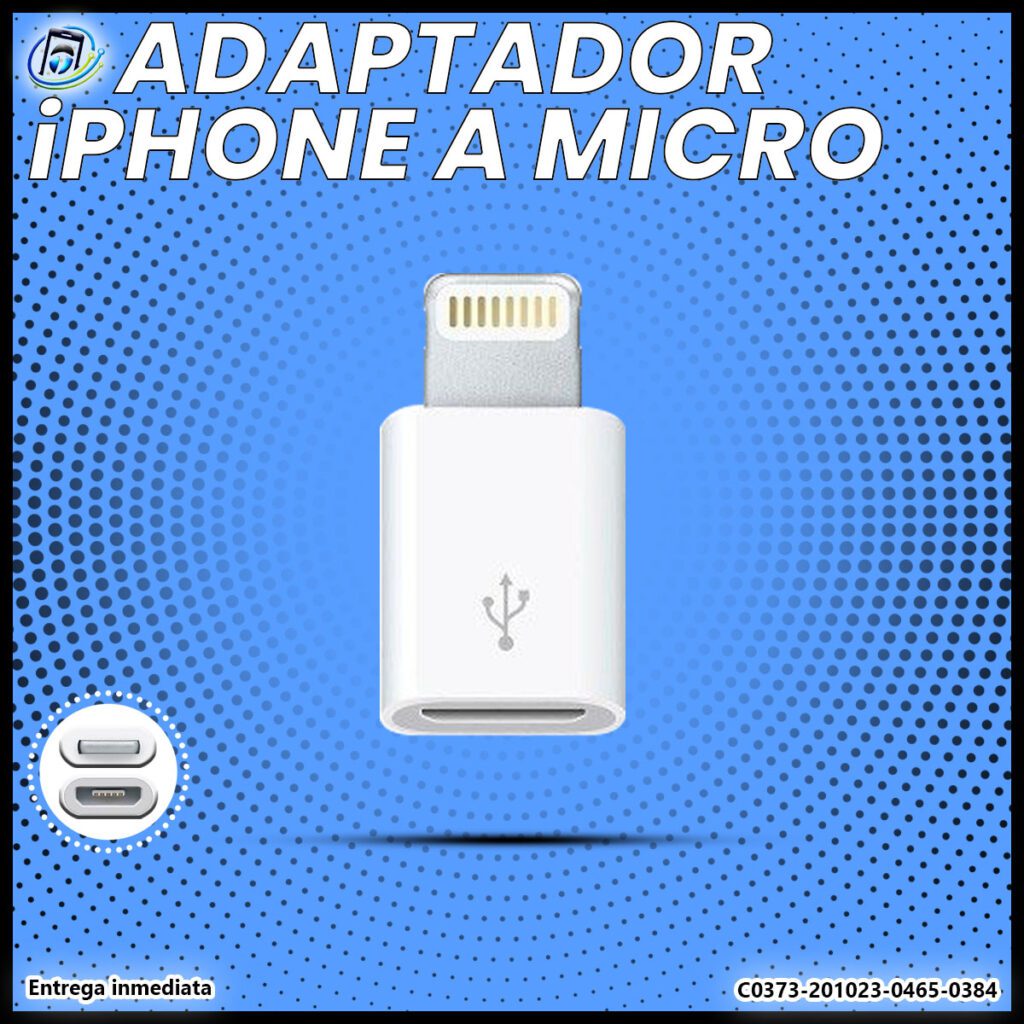 Adaptador iPhone/Lightning a Micro o V8