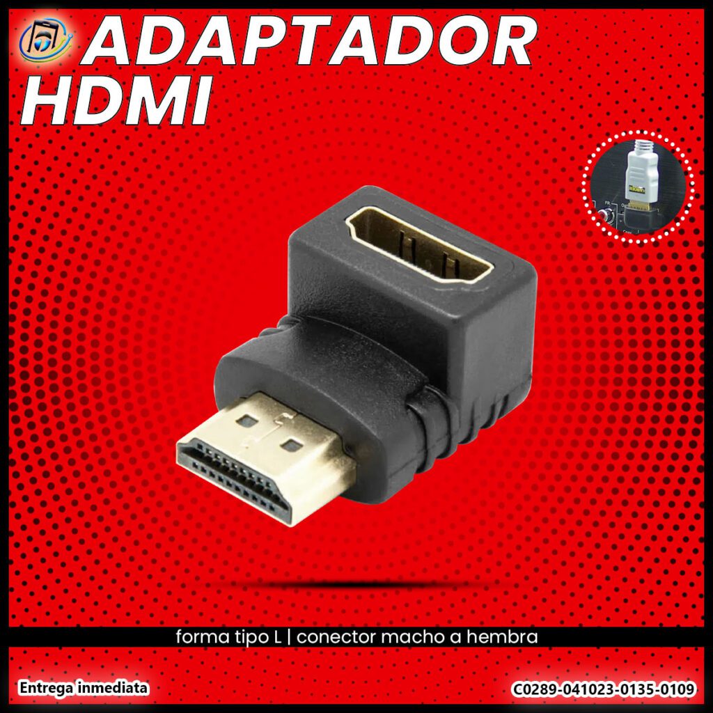 Adaptador HDMI Hembra a HDMI Macho
