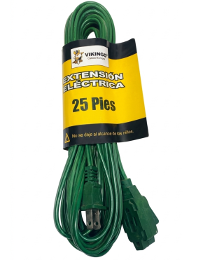 Extensión eléctrica verde de 25 pies "Vikingo"