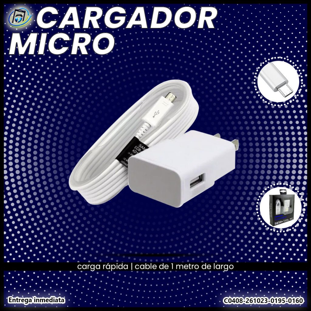 Cargador SAMSUNG Carga Rápida Micro o V8