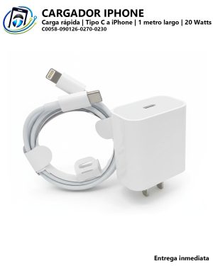 Kit de Carga Rápida para iPhone | USB-C to Lightning | Tipo C a iPhone | 20W