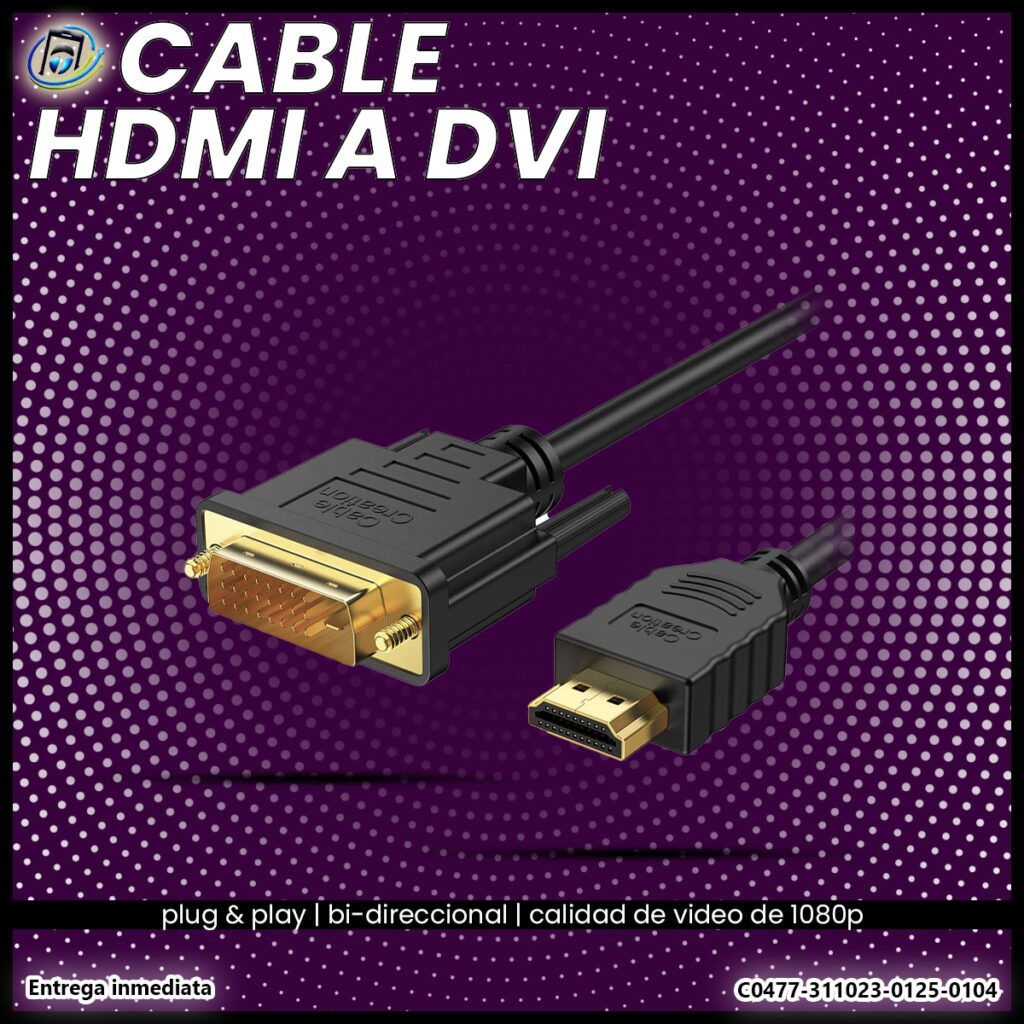 Cable HDMI a DVI 6 Pies