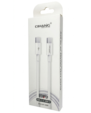 Cable de Carga Súper Rápida | Tipo C a Tipo C | 65 Watts
