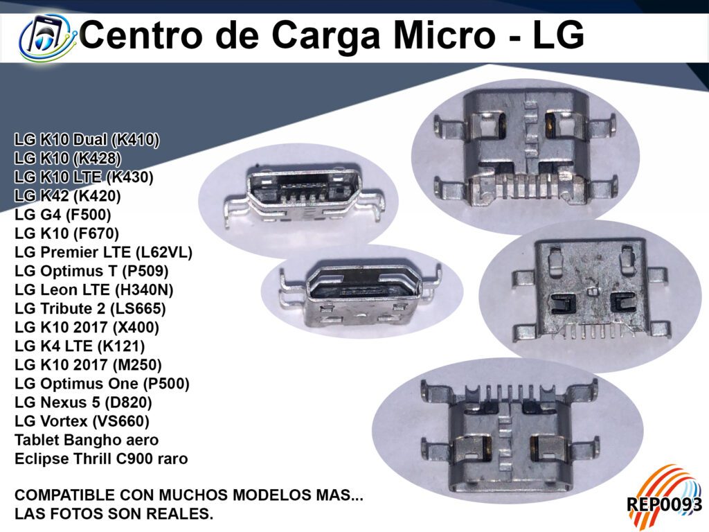 Centro de Carga Micro - Modelos Celulares LG