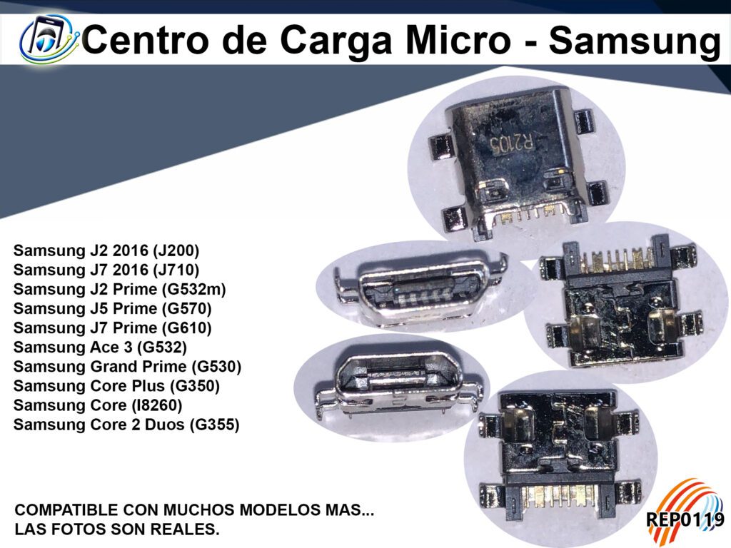 Centro de Carga Micro - Modelos Samsung