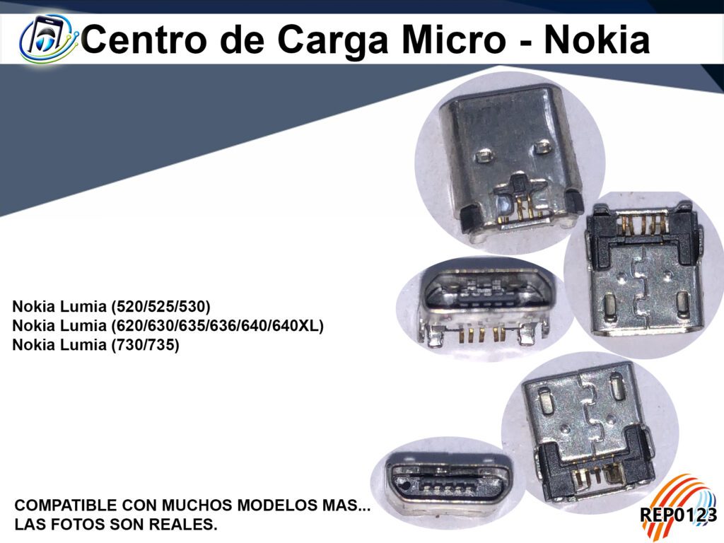 Centro de Carga Micro - Modelos Nokia