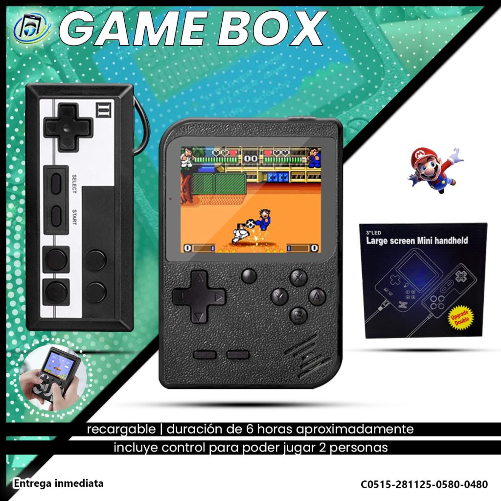 Game Box | Consola Portátil con Juegos Retro