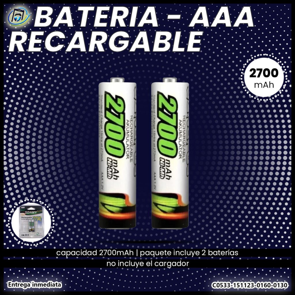 Baterías Triple AAA Recargables