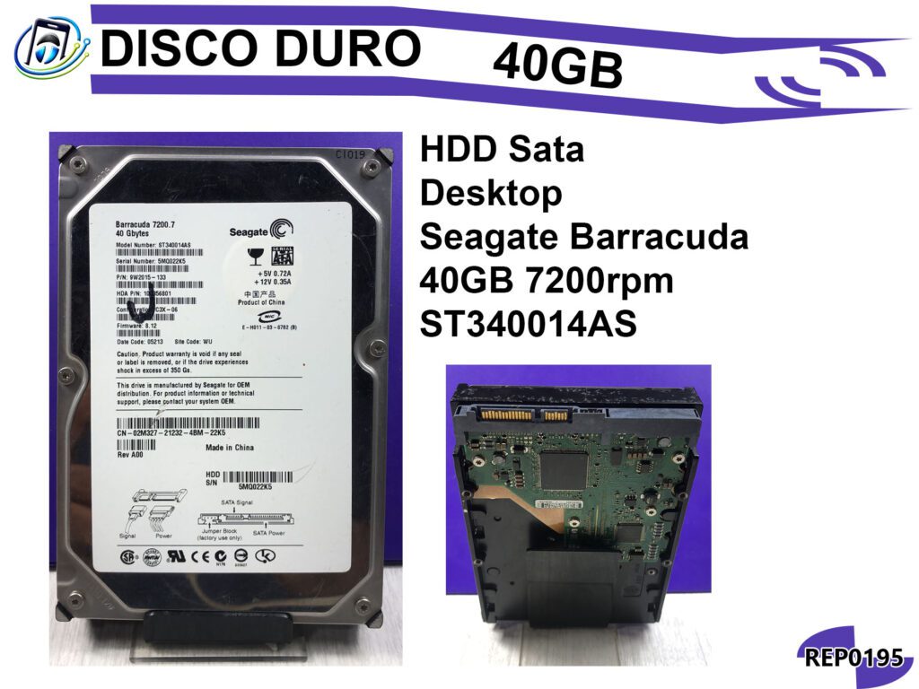 Disco Duro Sata | 40GB | 7200rpm